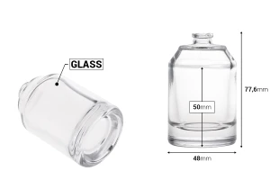 Shishe luksoze parfumi 50 ml me mbyllje sigurie 15 mm me krehje-imazh_dimensione
