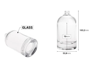 Γυάλινη φιάλη αρωμάτων 100 ml σε κυλινδρικό σχήμα με στόμιο 15/400-εικόνα_διαστάσεις