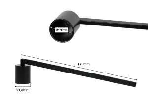 Metal (inox) candle snuffer in black color-image_dimensions