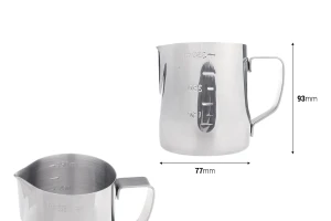 Σκεύος ανοξείδωτο (inox) 350 ml με διαβάθμιση και χερούλι-εικόνα_διαστάσεις