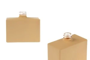 Glass perfume bottle 30 ml (15/400) in rectangular shape and in rubber beige color-image_product