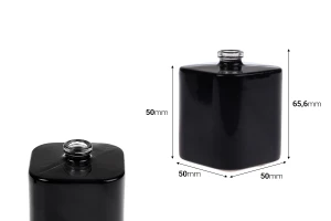 Μπουκάλι αρωμάτων 50 ml με κλείσιμο ασφαλείας "Crimp" 15 mm σε λευκό ή μαύρο χρώμα-εικόνα_διαστάσεις