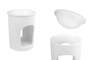 Diffusore per ambienti in ceramica per cere e oli, colore bianco-1