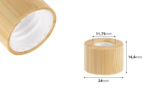 Καπάκι - δαχτυλίδι πλαστικό με επικάλυψη bamboo για σταγονόμετρα 5 έως 100 ml-εικόνα_διαστάσεις