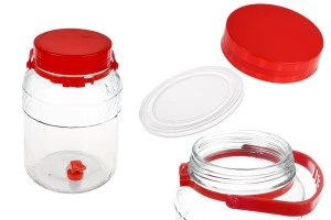 3L food and liquid storage glass jar with plastic tap-image_product