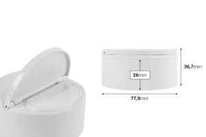 50 ml plastic jar (PP) in white color with lid and spatula-2