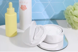 50 ml plastic jar (PP) in white color with lid and spatula-3