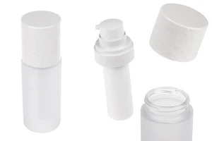 Επαναγεμιζόμενο μπουκάλι airless 30 ml με αντλία κρέμας και εξωτερική γυάλινη θήκη αμμοβολής-εικόνα_προϊοντική