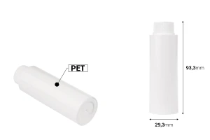 Ανταλλακτικό εσωτερικό λευκό μπουκάλι με λευκό καπάκι για τον κωδικό 1193-6-30-εικόνα_διαστάσεις