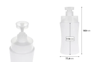 Shishe plastike (HDPE) e bardhë 500 ml me pompë sigurie-imazh_dimensione