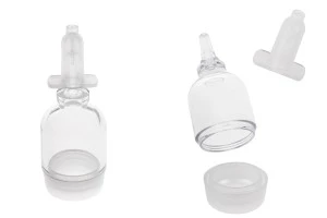 Flacon jetable transparent de 10 ml avec bouchon-photo_produit
