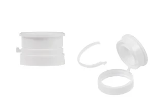 Kunststoff-Sicherheitsverschluss zum Aufschnappen (PP24) in der Farbe Weiß für Medikamente und Homöopathika-produktbild