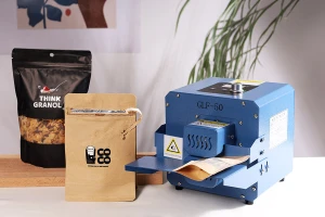 Automatische Heißschließmaschine zum Verschließen und Verpacken von Beuteln und Doy-Packs-bildgruppe