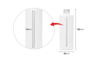 Flacon de parfum en verre blanc de 50 ml finition 18/415-photo_dimensions