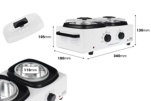 Double white wax heater machine 500/500ml-image_dimensions