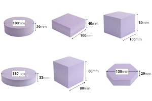 Foam geometric shapes for photo props (6pcs/set) in various colors-image_dimensions