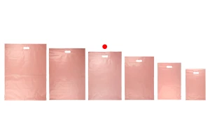 Buste per spedizione 400x500 mm in PE impermeabile rosa con chiusura autoadesiva e maniglia - 100 pezzi-6
