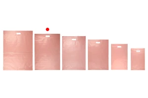 Buste per spedizione 450x550 mm in PE impermeabile rosa con chiusura autoadesiva e maniglia - 100 pezzi-6