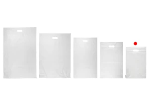 Busta per spedizione 260x330 mm in PE bianco impermeabile con chiusura autoadesiva e maniglia - 100 pezzi-6