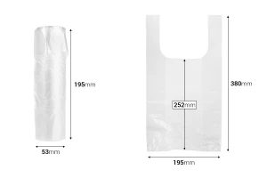 Σακούλα πλαστική 195x380 mm σε διάφανο χρώμα - 100 τμχ σε ρολό-2