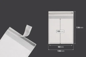 Busta di carta 100x100 mm con chiusura autoadesiva - 100 pz-2