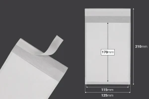 Χάρτινος φάκελος 125x170 mm με αυτοκόλλητο κλείσιμο - 100 τμχ-2