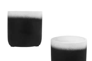 Διακοσμητικό βάζο 100x95 mm από τσιμέντο για κερί ή κασπώ-1