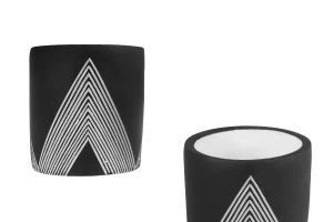 Διακοσμητικό βάζο 110x115 mm από τσιμέντο για κερί ή κασπώ-1