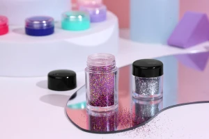 Βαζάκι ακρυλικό 10 ml με τάπα με τρύπες για καλλυντικά σε σκόνη- 12 τμχ-3