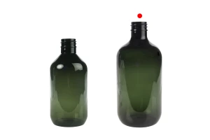 Bottiglia in PET da 500 ml cilindrica di colore ambra o oliva (28/410)-5