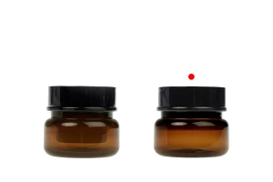 Plastic amber jar 50 ml cylindrical with plastic gasket and lid-image_group