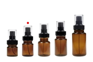 Πλαστικό καραμελέ μπουκάλι 60 ml κυλινδρικό με μαύρο σπρέι και διάφανο καπάκι-εικόνα_σύνθεση