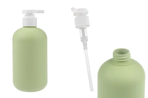 Πλαστικό μπουκάλι (HDPE) 500 ml με αντλία για σαμπουάν - αφρόλουτρο και λοσιόν-εικόνα_προϊοντική
