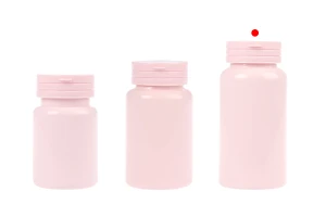 Πλαστικό PET ροζ βαζάκι 150 ml με κουμπωτό καπάκι ασφαλείας για χάπια και κάψουλες-5