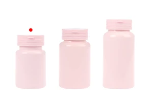 Πλαστικό PET ροζ βαζάκι 80 ml με κουμπωτό καπάκι ασφαλείας για χάπια και κάψουλες-5