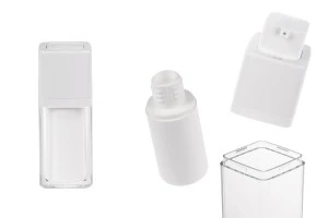 Ακρυλικό airless μπουκαλάκι 15 ml με λευκή αντλία -1