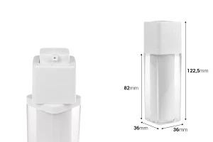 Ακρυλικό airless μπουκαλάκι 30 ml με λευκή αντλία -2
