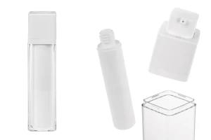 Ακρυλικό airless μπουκαλάκι 50 ml με λευκή αντλία -1