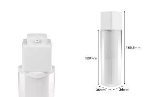 Ακρυλικό airless μπουκαλάκι 50 ml με λευκή αντλία -2