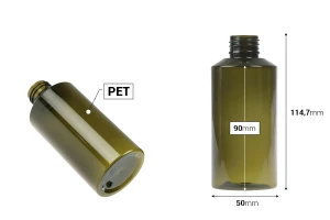 Μπουκάλι PET 150 ml (PP24) σε διάφορα χρώματα -εικόνα_διαστάσεις