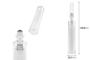 Μπουκαλάκι Airless 10 ml με roll on για serum και καπάκι -εικόνα_διαστάσεις