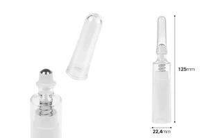 Μπουκαλάκι airless 5 ml με roll on για serum και καπάκι -εικόνα_διαστάσεις