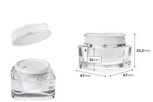 Luxus-Acrylglas 50 ml mit Deckel und Kunststoffdichtung-εικόνα_διαστάσεις