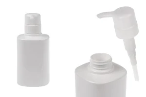 Flacone in PET da 300 ml di colore bianco con pompa (PP32)-1