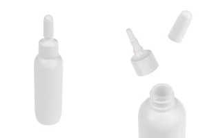 Weiße Plastikflasche 20 ml mit "Nase" und Schraubverschluss - 50 Stück-produktbild