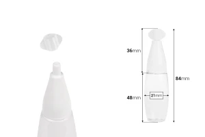 Plastic transparent bottle 10 ml with "nose" and screw cap - 50 pcs-image_dimensions