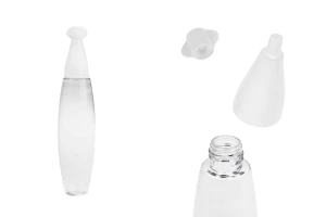 Plastic transparent bottle 30 ml with "nose" and screw cap - 50 pcs-image_product