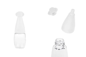 Plastic transparent bottle 5 ml with "nose" and screw cap - 50 pcs-image_product
