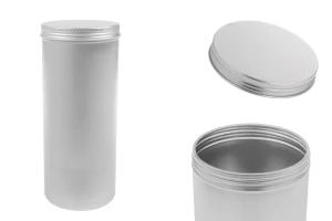 Pot cylindrique en métal 1000 ml avec couvercle-1
