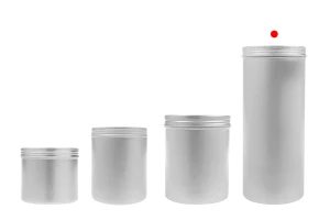 Pot cylindrique en métal 1000 ml avec couvercle-5
